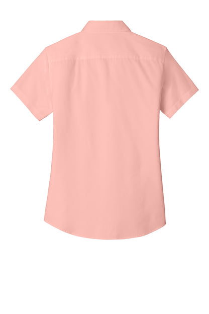 Port Authority Women's Short Sleeve Easy Care  Shirt.  L508 Light Pink