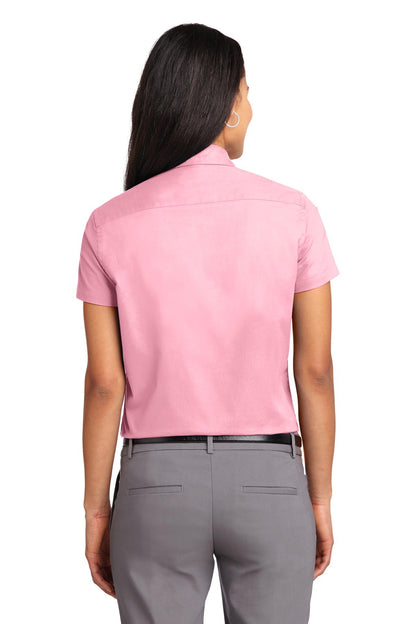 Port Authority Women's Short Sleeve Easy Care  Shirt.  L508 Light Pink