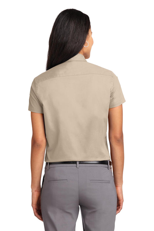 Port Authority Women's Short Sleeve Easy Care  Shirt.  L508 Stone
