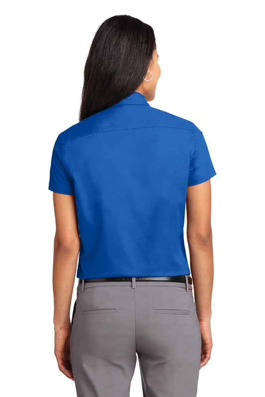 Port Authority Women's Short Sleeve Easy Care  Shirt.  L508 Strong Blue