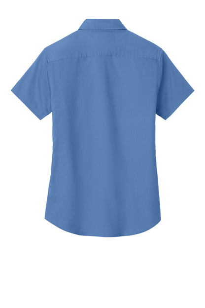 Port Authority Women's Short Sleeve Easy Care  Shirt.  L508 Ultramarine Blue