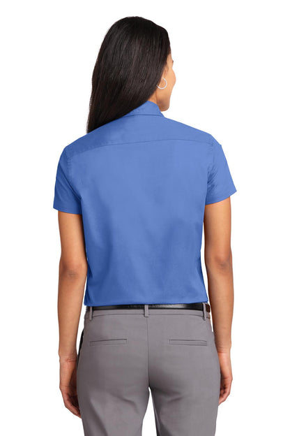 Port Authority Women's Short Sleeve Easy Care  Shirt.  L508 Ultramarine Blue