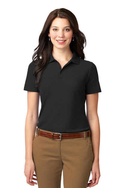 Port Authority Women's Stain-Resistant Polo. L510 Black