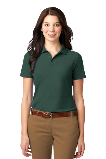 Port Authority Women's Stain-Resistant Polo. L510 Dark Green