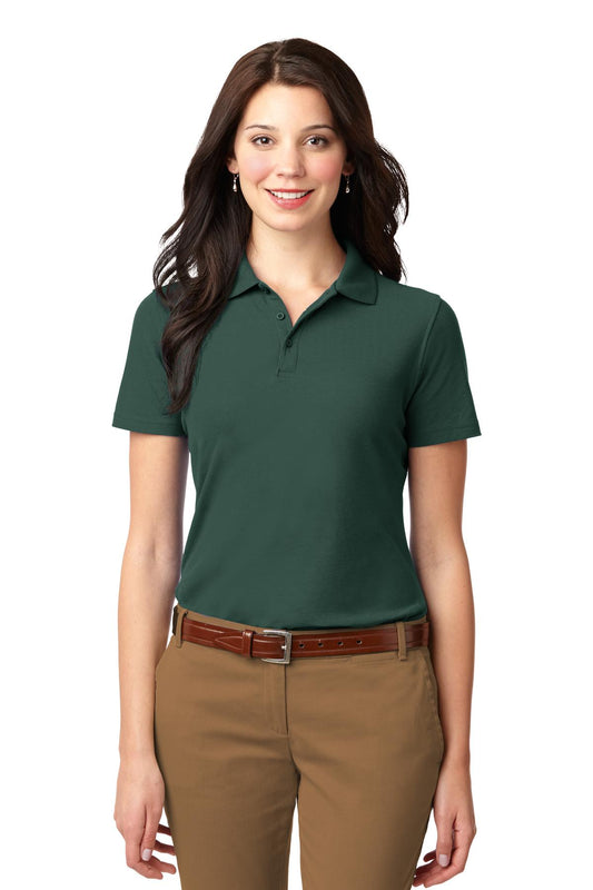 Port Authority Women's Stain-Resistant Polo. L510 Dark Green