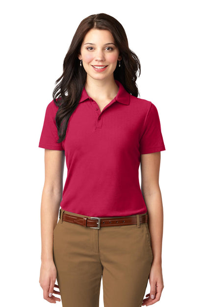 Port Authority Women's Stain-Resistant Polo. L510 Red