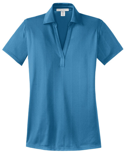 Port Authority Women's Performance Fine Jacquard Polo. L528 Ocean Blue