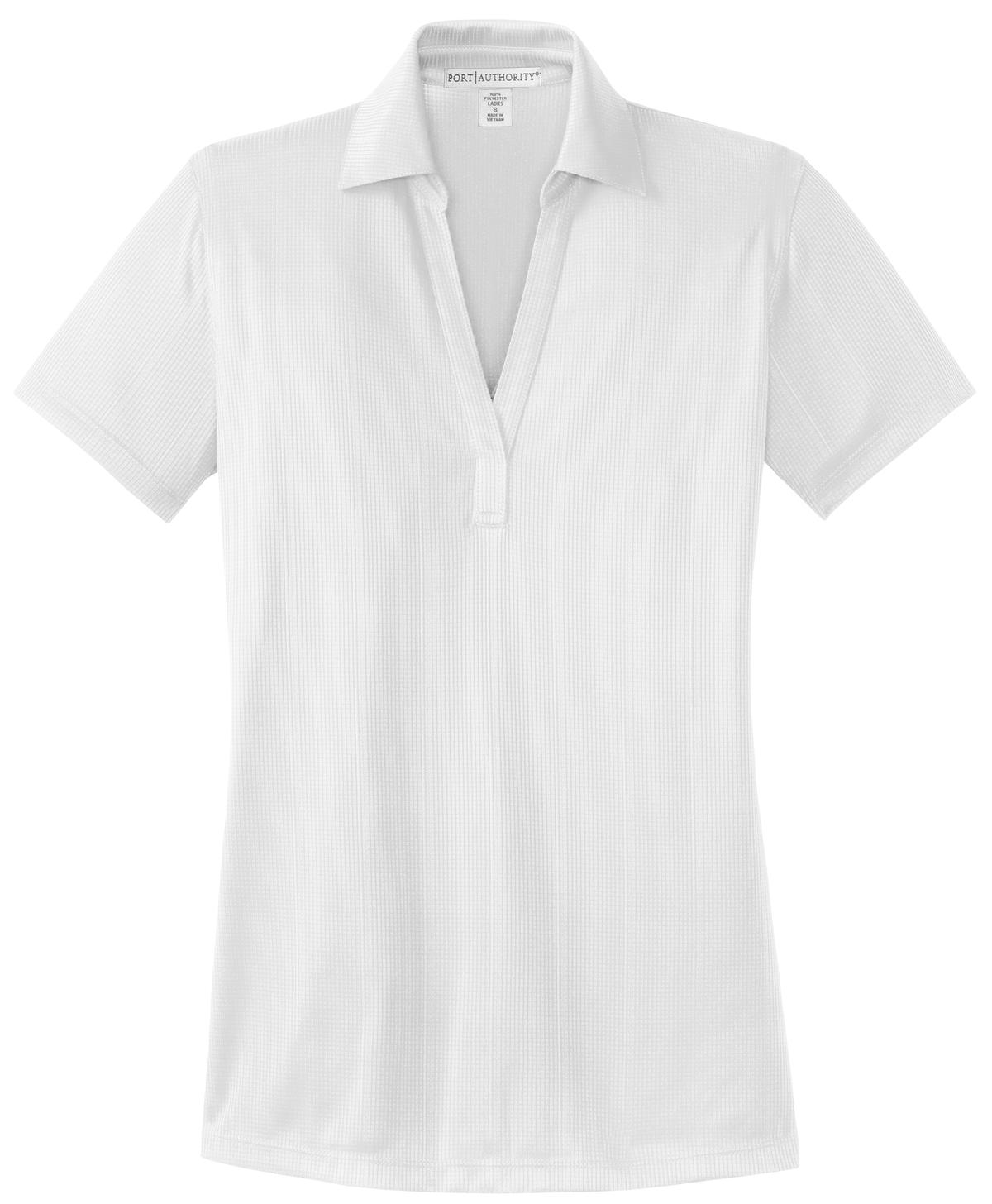 Port Authority Women's Performance Fine Jacquard Polo. L528 White