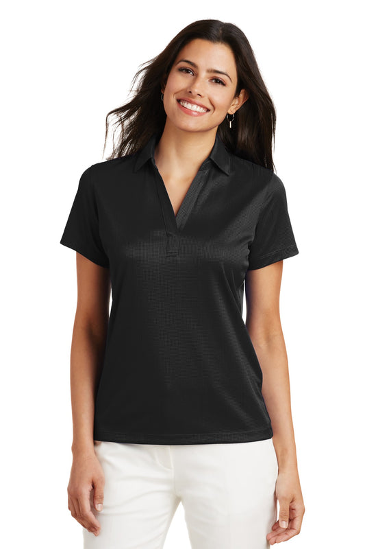 Port Authority Women's Performance Fine Jacquard Polo. L528 Black