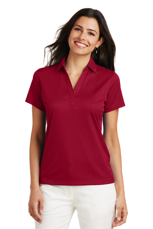 Port Authority Women's Performance Fine Jacquard Polo L528 Rich Red