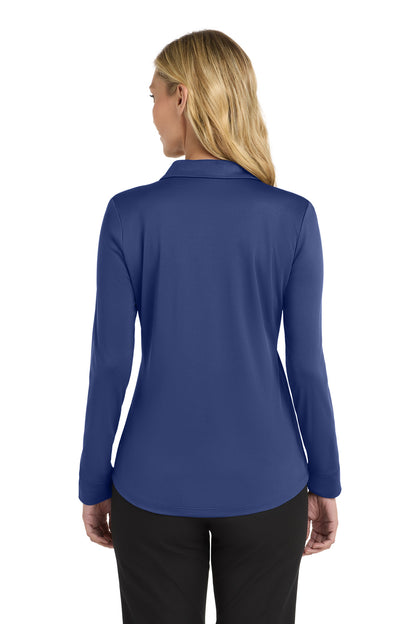 Port Authority  Women's Silk Touch   Performance Long Sleeve Polo. L540LS Royal
