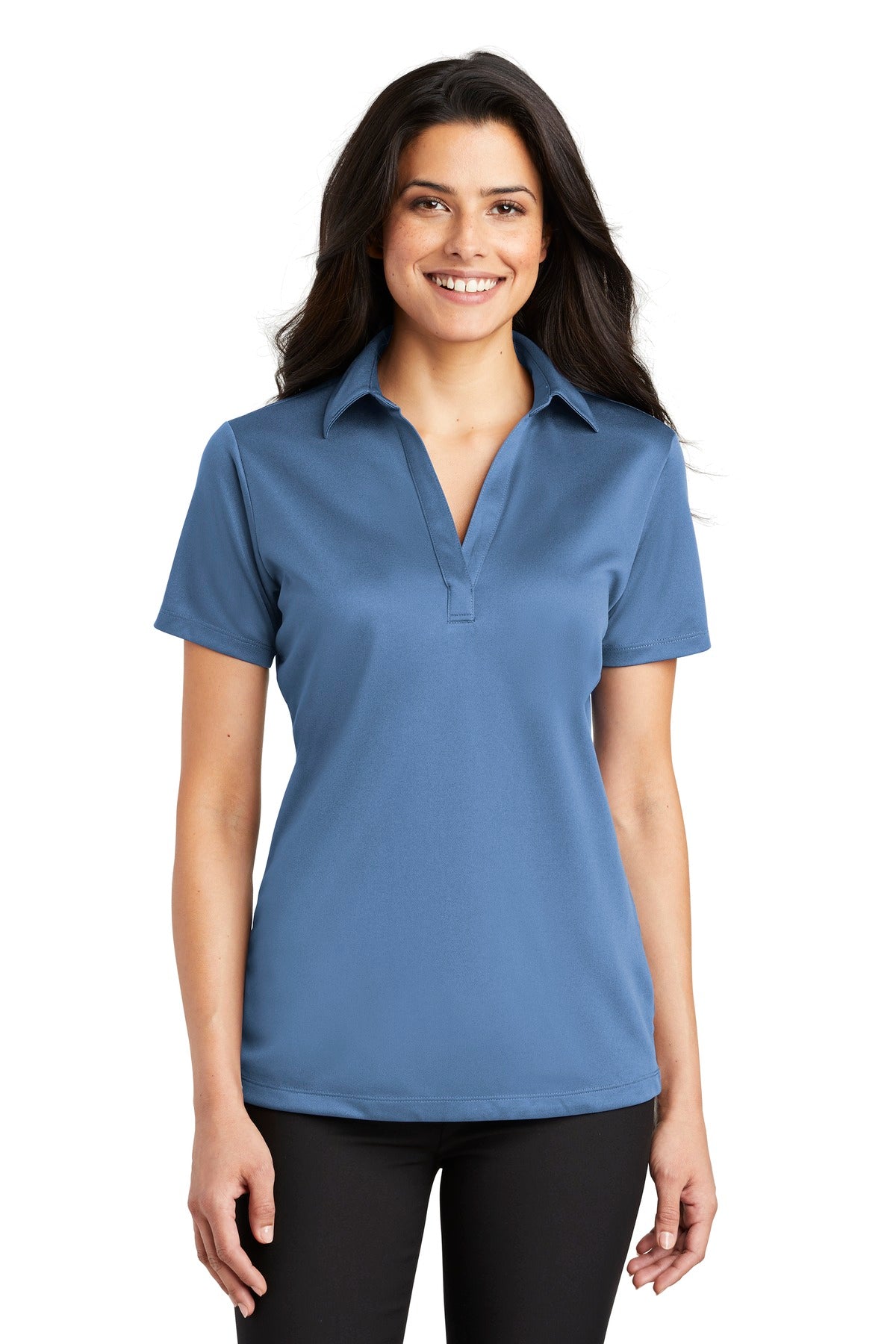 Port Authority Women's Silk Touch Performance Polo L540 Carolina Blue