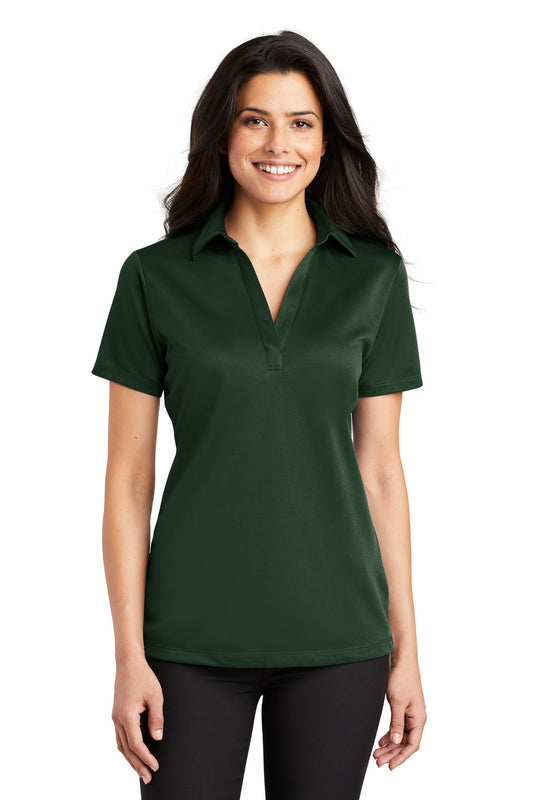 Port Authority Women's Silk Touch Performance Polo. L540 Dark Green