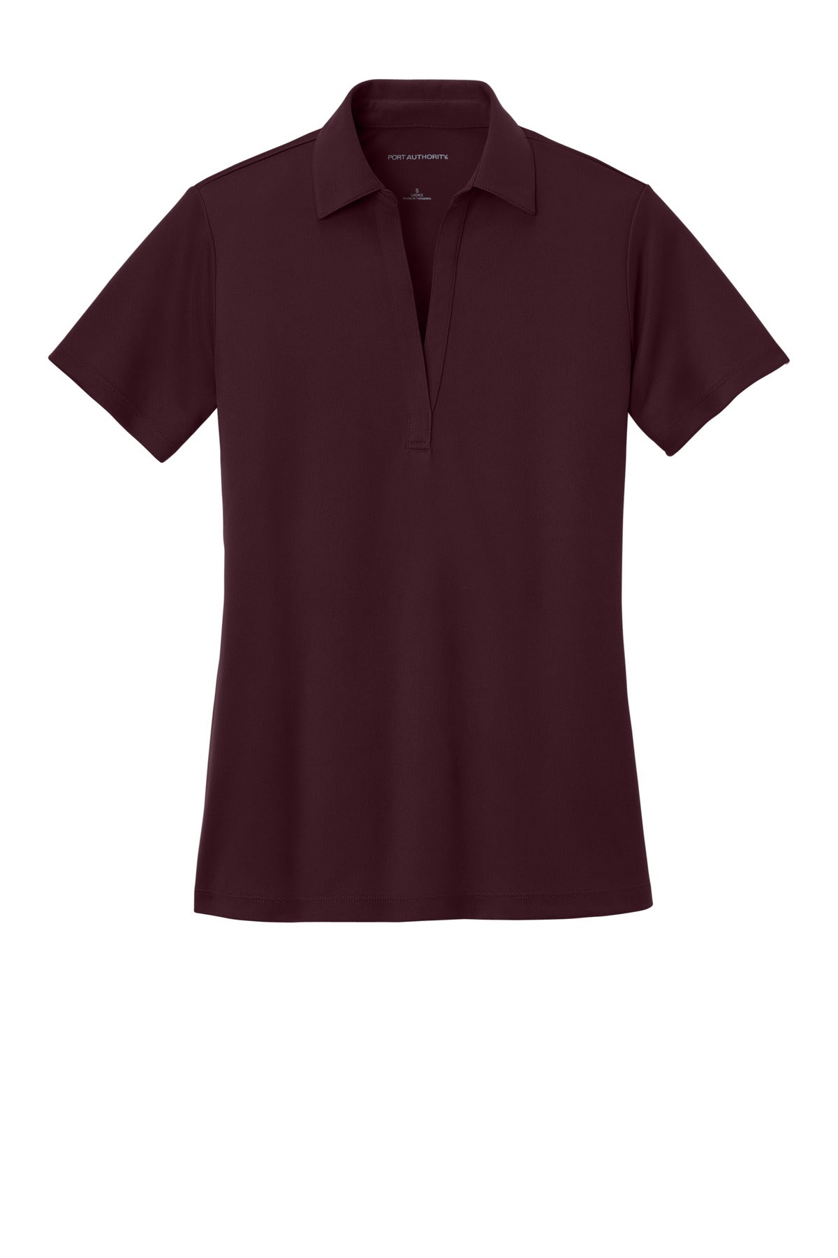 Port Authority Women's Silk Touch Performance Polo. L540 Maroon
