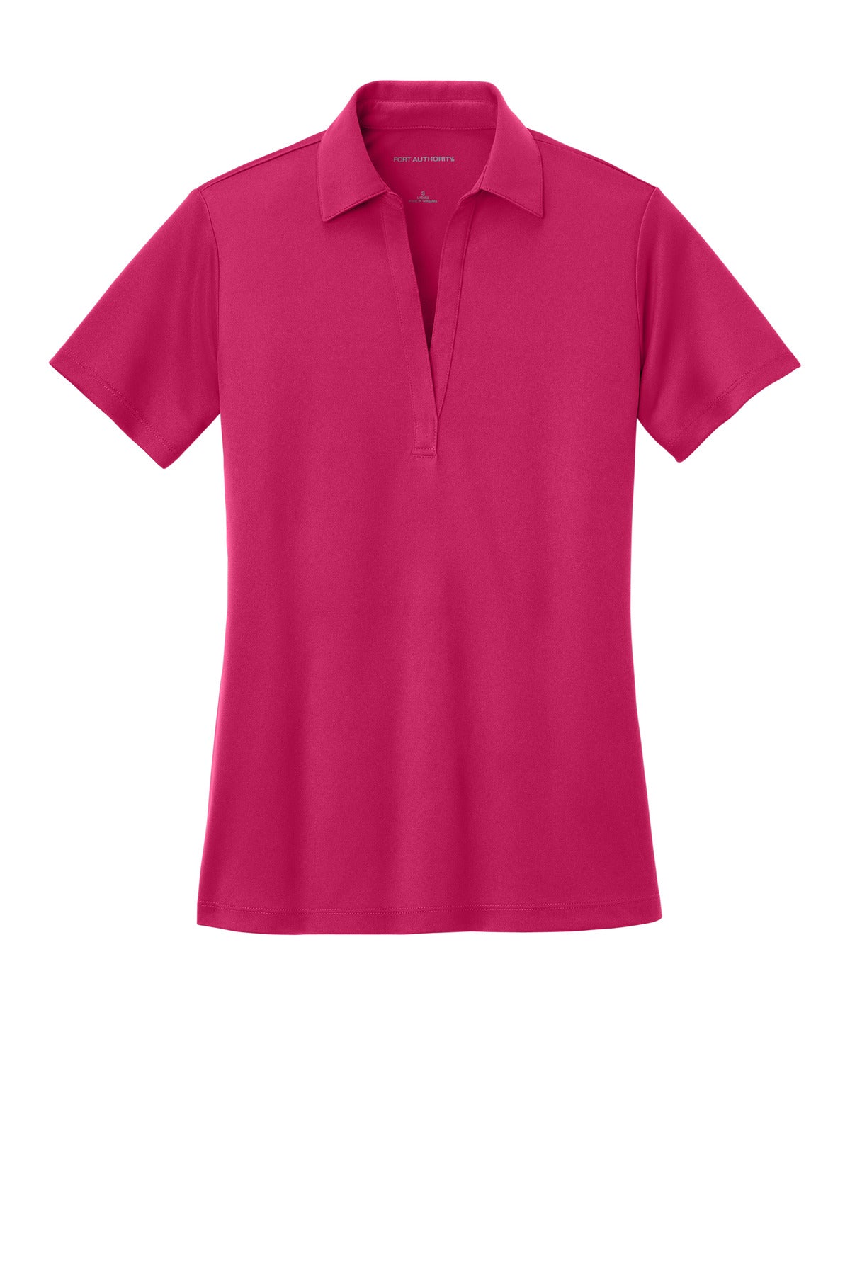 Port Authority Women's Silk Touch Performance Polo. L540 Pink Raspberry