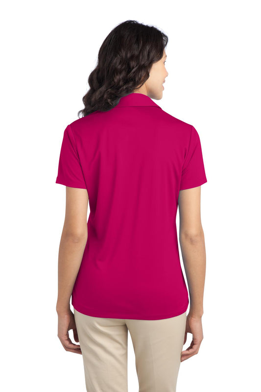 Port Authority Women's Silk Touch Performance Polo. L540 Pink Raspberry