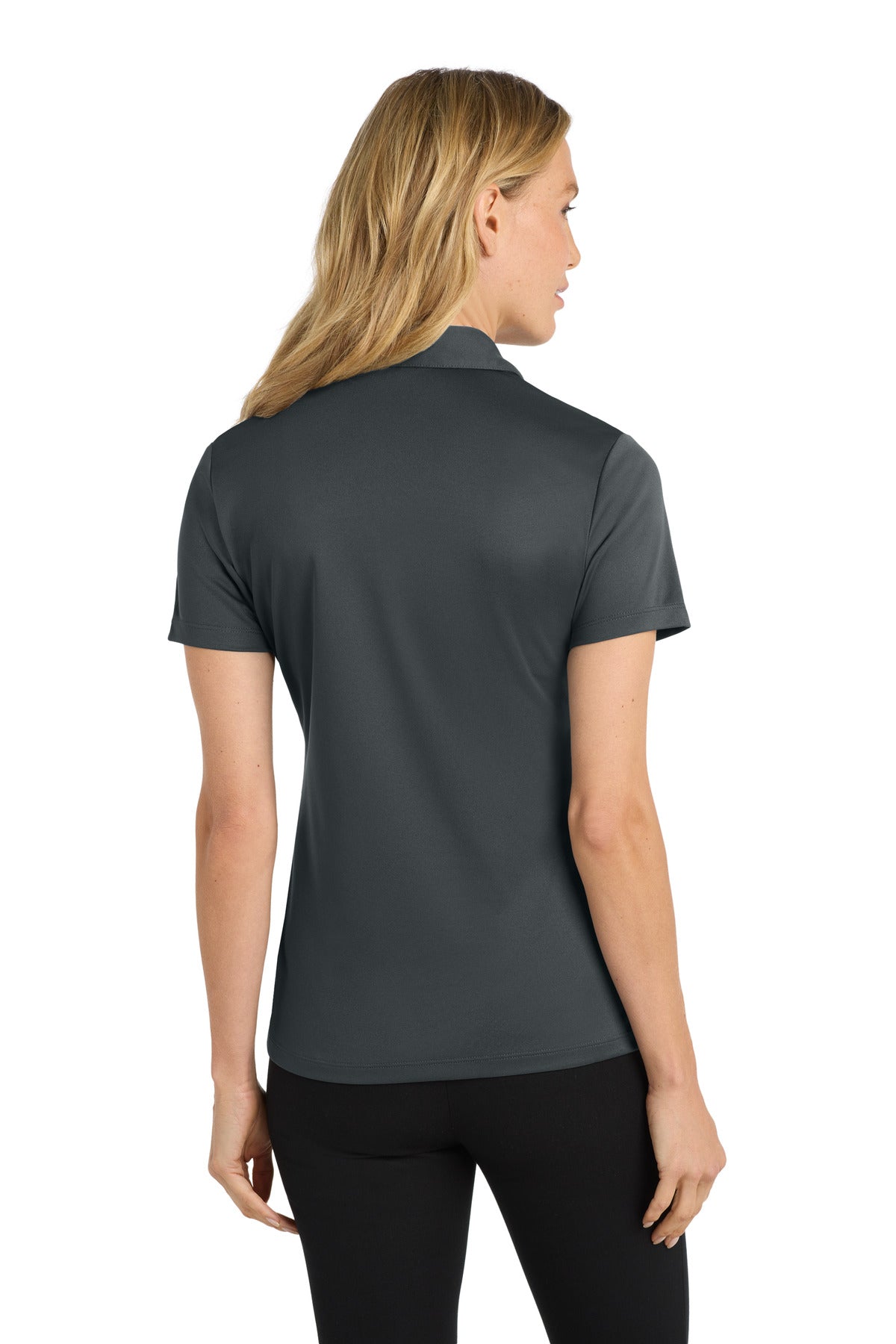 Port Authority Women's Silk Touch Performance Polo. L540 Steel Grey