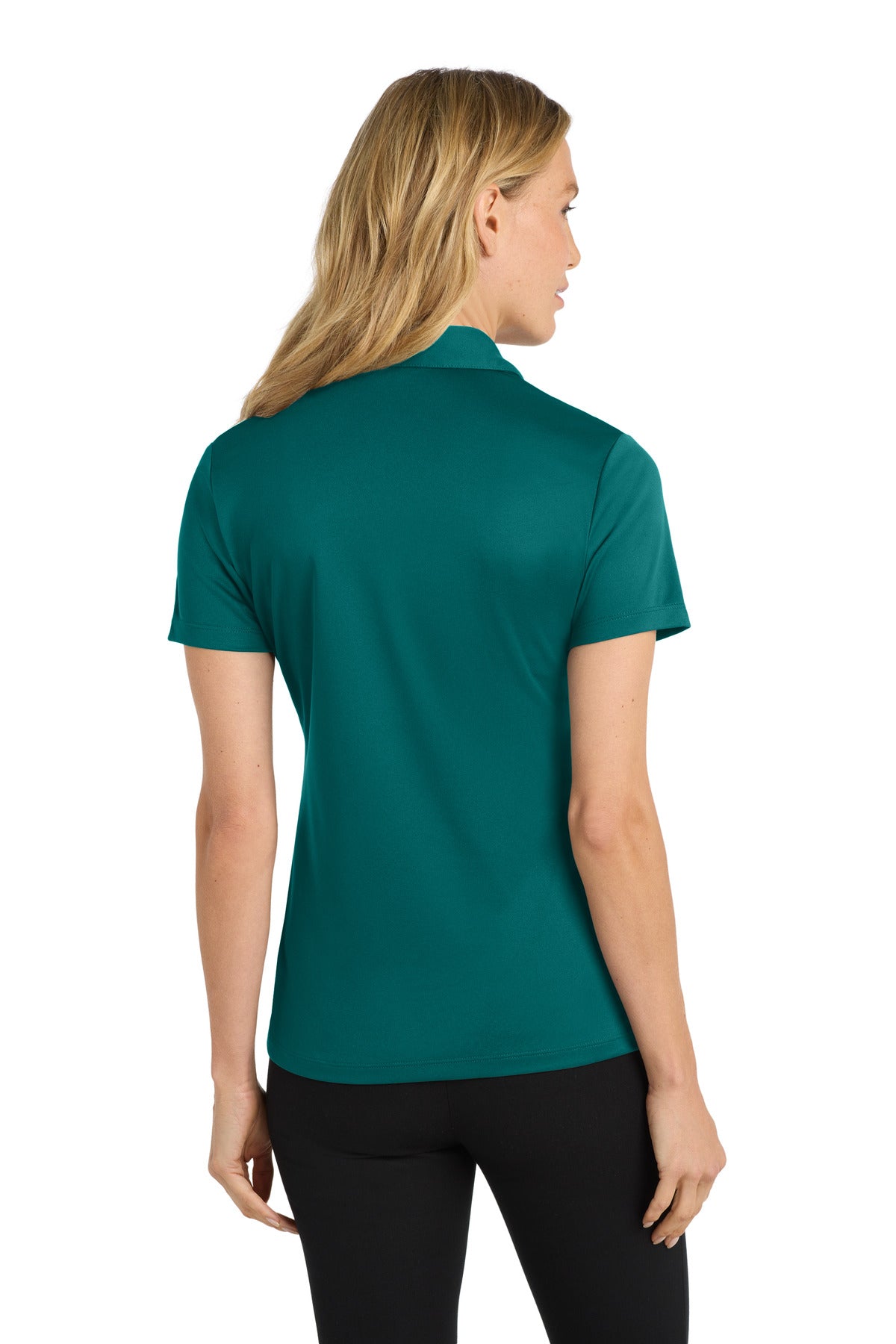 Port Authority Women's Silk Touch Performance Polo. L540 Teal Green