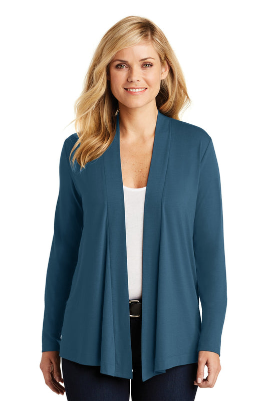 Port Authority Women's Concept Open Cardigan. L5430 Dusty Blue