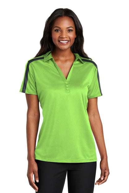 Port Authority Women's Silk Touch Performance Colorblock Stripe Polo L547