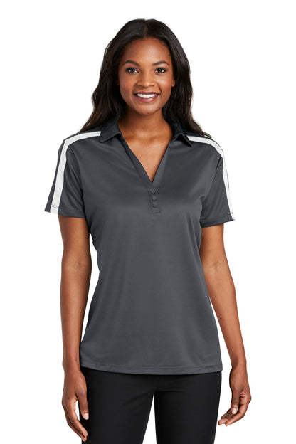 Port Authority Women's Silk Touch Performance Colorblock Stripe Polo L547