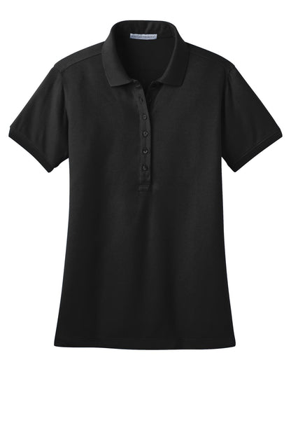 Port Authority Women's Stretch Pique Polo. L555 Black