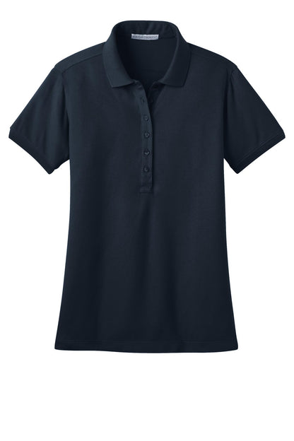 Port Authority Women's Stretch Pique Polo. L555 Dress Blue Navy
