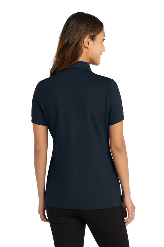 Port Authority Women's Stretch Pique Polo. L555 Dress Blue Navy