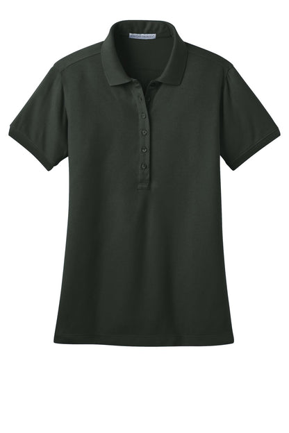 Port Authority Women's Stretch Pique Polo. L555 Grey Smoke