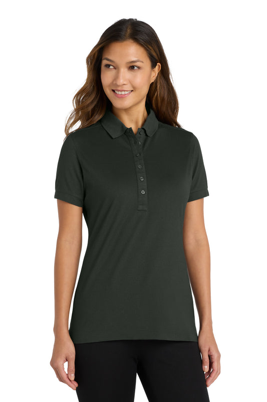Port Authority Women's Stretch Pique Polo. L555 Grey Smoke