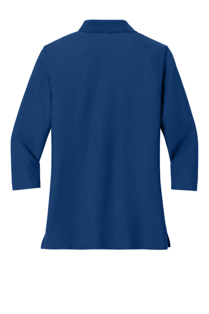 Port Authority Women's Silk Touch 3/4-Sleeve Polo. L562 Royal