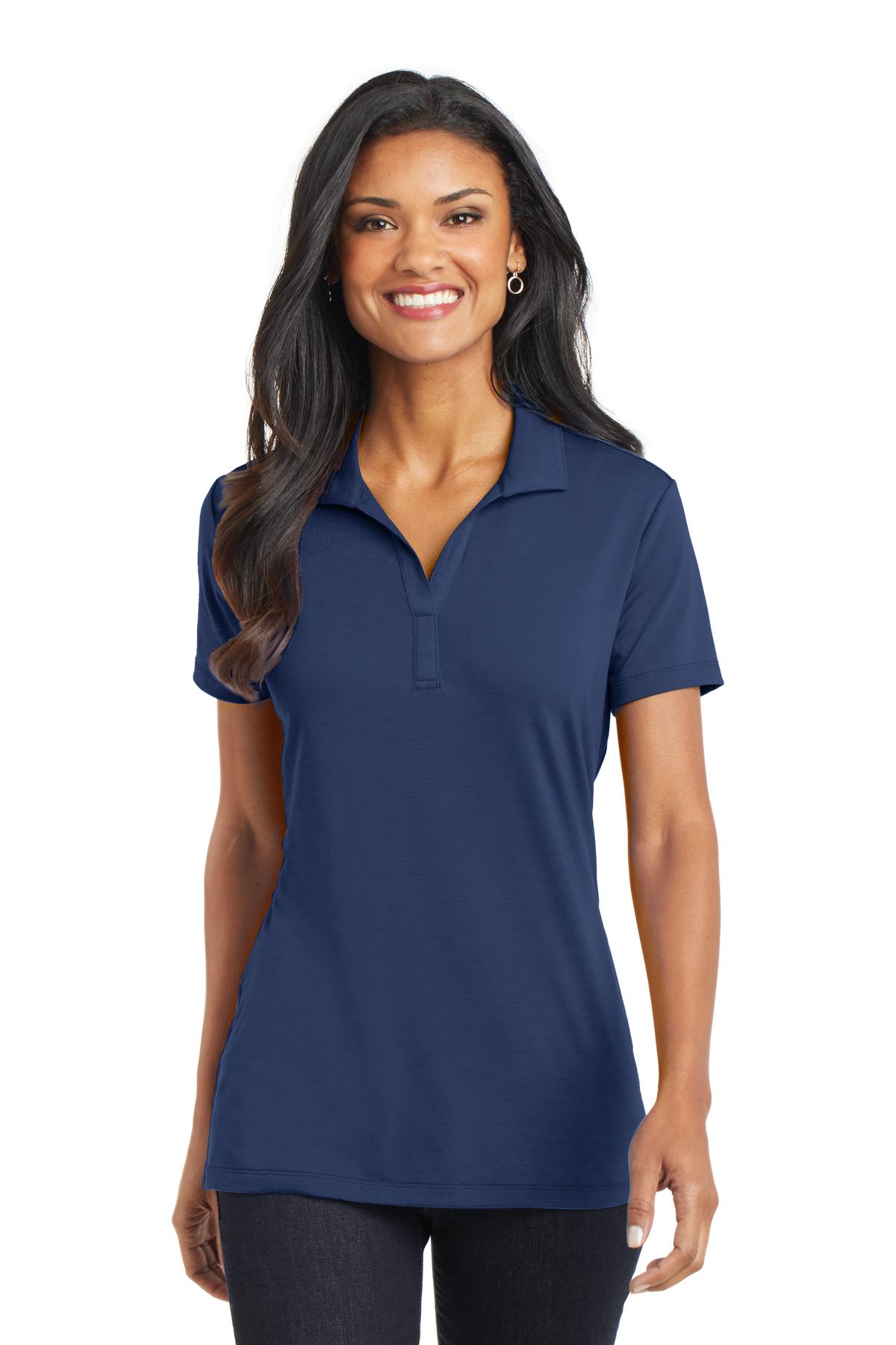 Port Authority Women's Cotton Touch Performance Polo. L568 Estate Blue