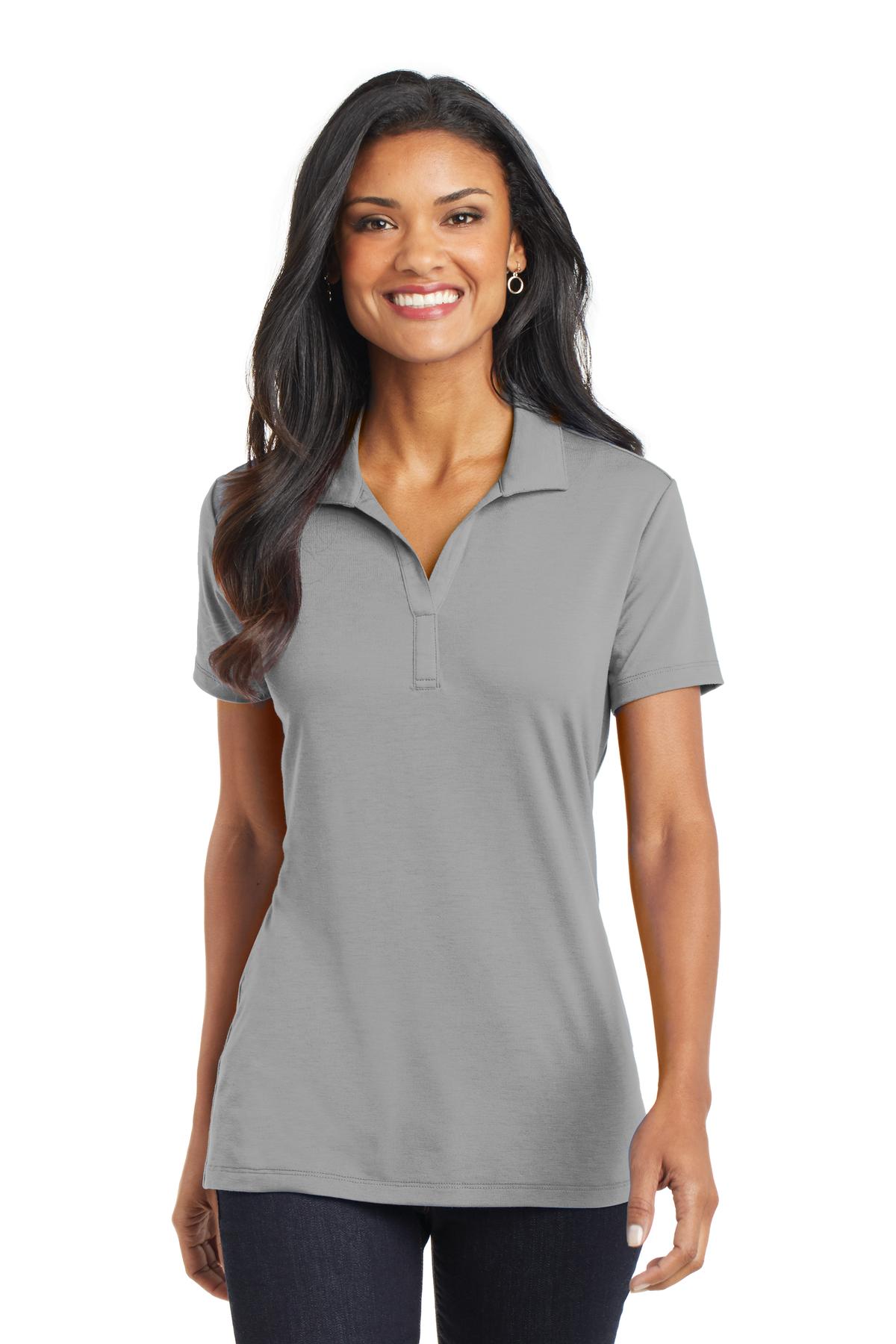 Port Authority Women's Cotton Touch Performance Polo. L568 Frost Grey