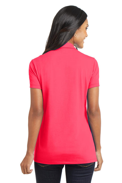 Port Authority Women's Cotton Touch Performance Polo. L568 Hot Coral