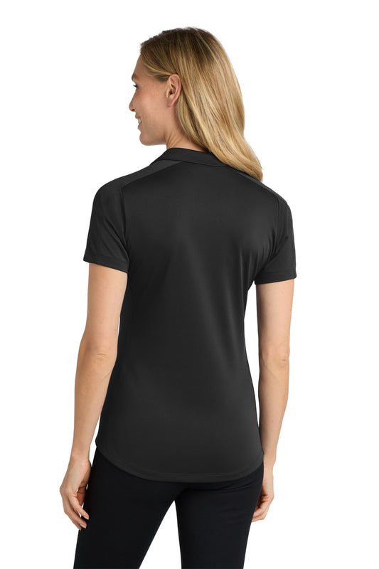 Port Authority Women's Diamond Jacquard Polo. L569 Black