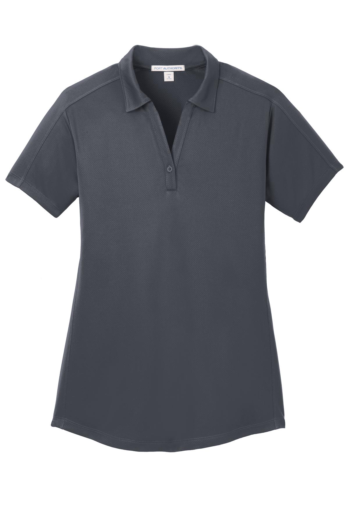 Port Authority Women's Diamond Jacquard Polo. L569 Graphite