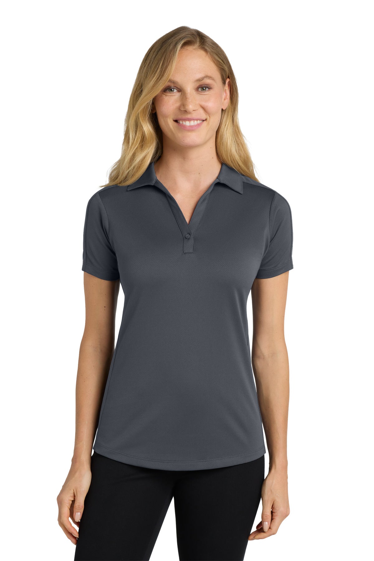 Port Authority Women's Diamond Jacquard Polo. L569 Graphite