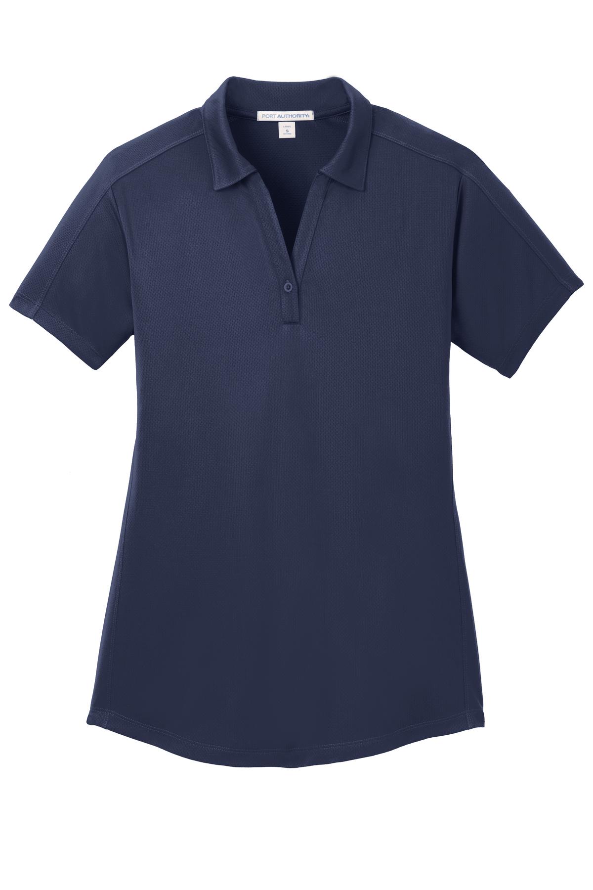 Port Authority Women's Diamond Jacquard Polo. L569 True Navy