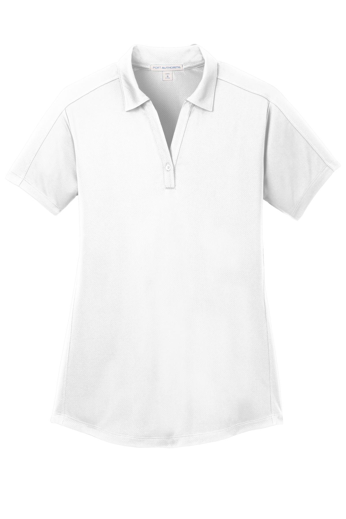 Port Authority Women's Diamond Jacquard Polo. L569 White