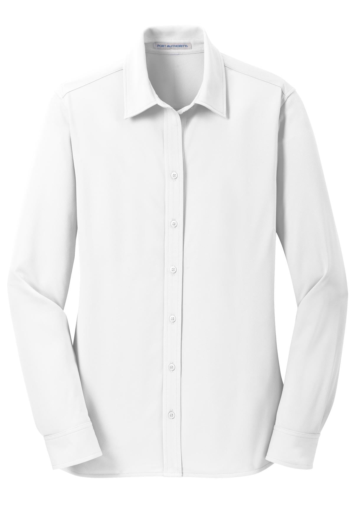 Port Authority Women's Dimension Knit Dress Shirt. L570 White