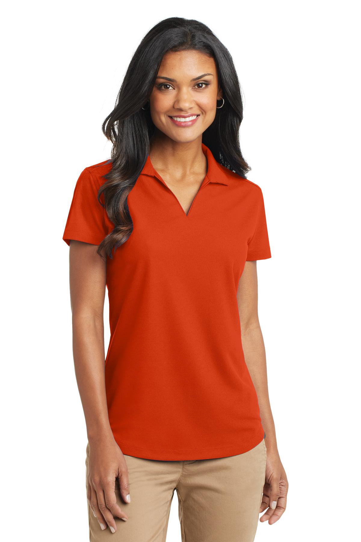 Port Authority Women's Dry Zone Grid Polo L572 Autumn Orange