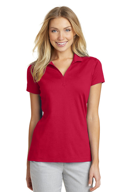 Port Authority Women's Rapid Dry Mesh Polo. L573 Engine Red