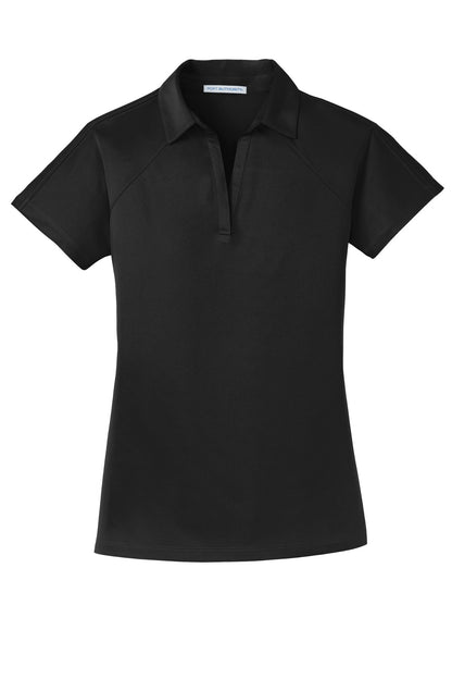 Port Authority Women's Crossover Raglan Polo. L575 Black