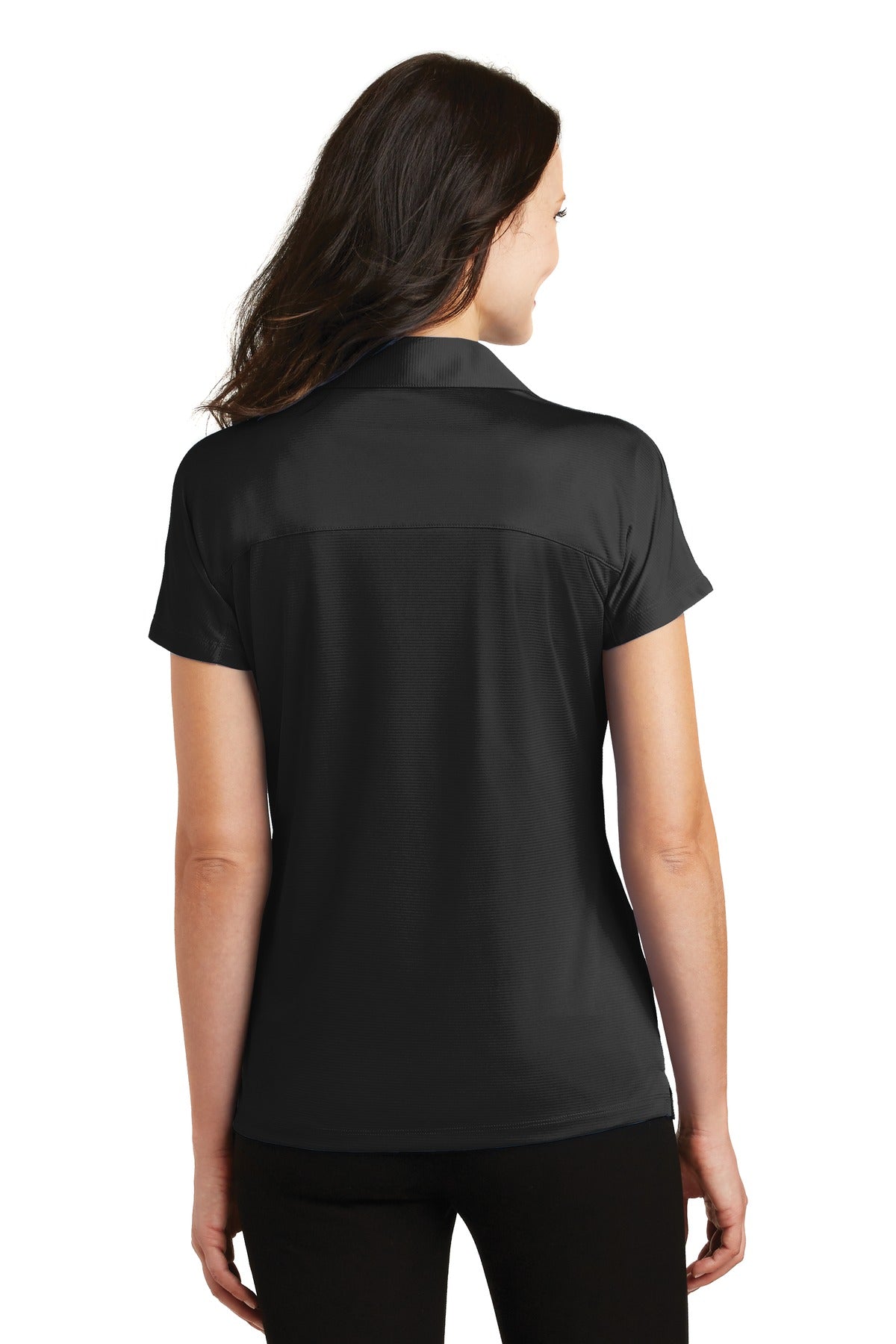 Port Authority Women's Crossover Raglan Polo. L575 Black