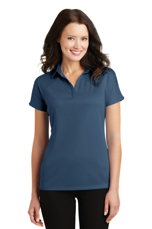 Port Authority Women's Crossover Raglan Polo. L575 Regatta Blue