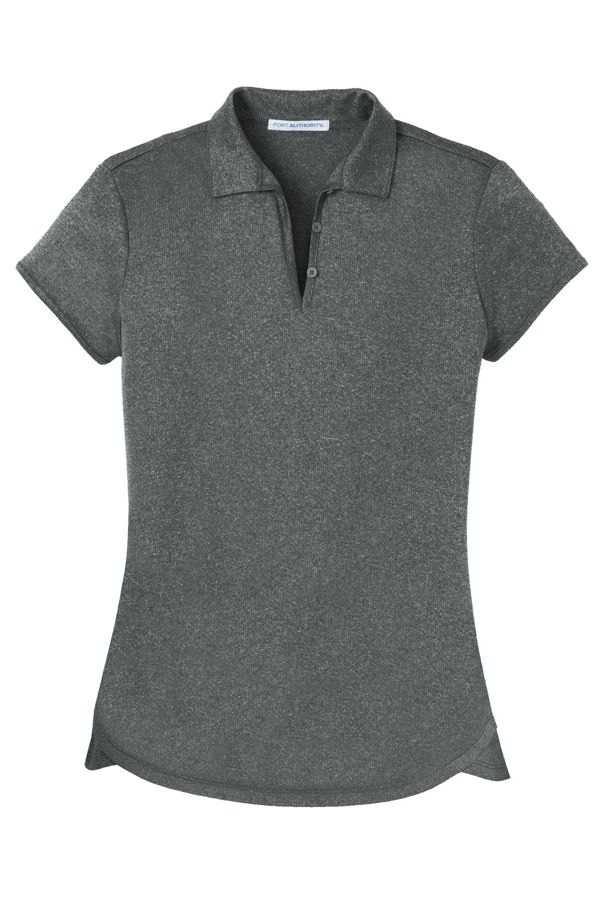 Port Authority Women's Trace Heather Polo. L576 Charcoal Heather