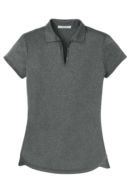 Port Authority Women's Trace Heather Polo. L576 Charcoal Heather