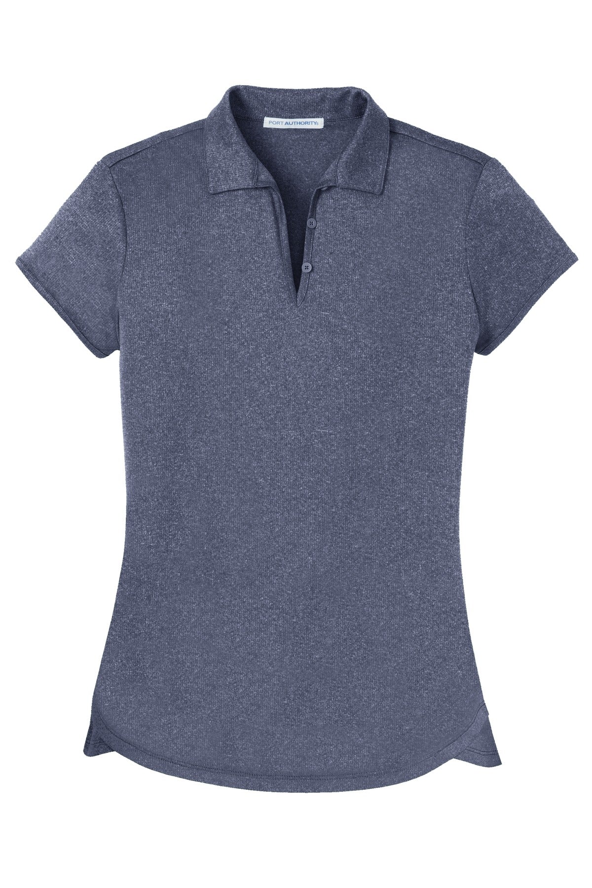 Port Authority Women's Trace Heather Polo. L576 True Navy Heather
