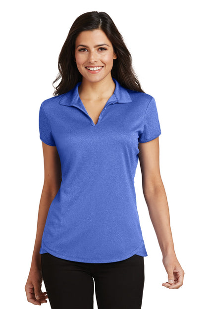 Port Authority Women's Trace Heather Polo. L576 True Royal Heather