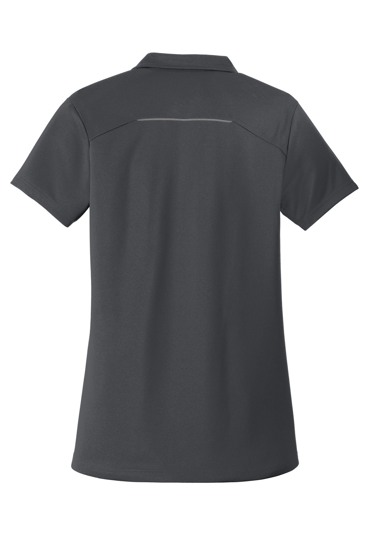 Port Authority Women's Pinpoint Mesh Zip Polo. L580 Battleship Grey